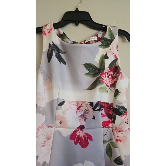 Calvin Klein Floral Fit & Flare Midi Sleeveless Dress Size 6 - Picture 3 of 8